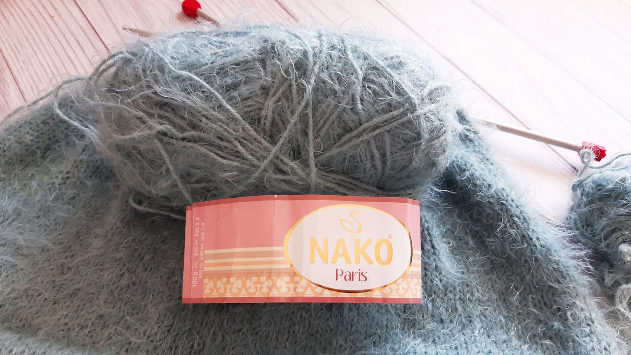 Мой отзыв о пряже Nako Paris  и спицах Addi