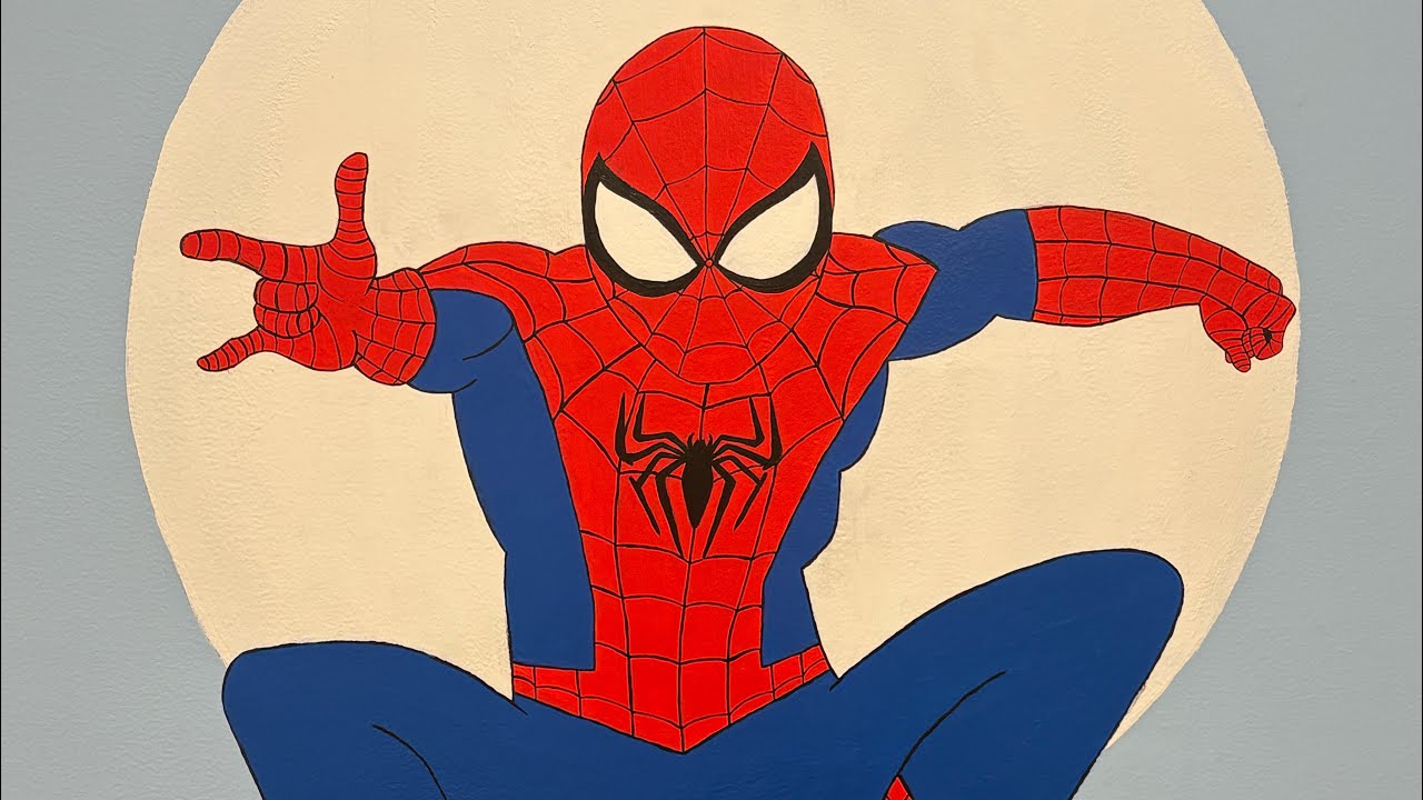 Painting Spiderman on my wall! #spiderman #painting #art #video 
