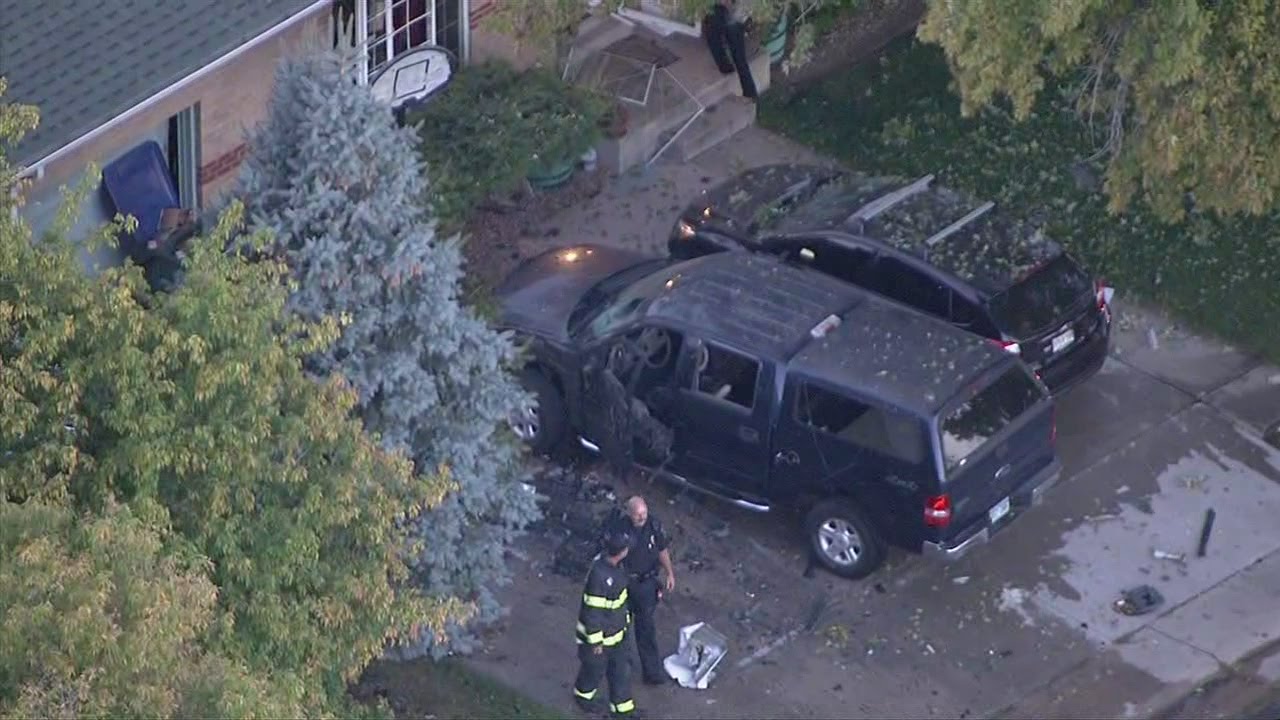 Raw video: Vehicles damaged by explosion in Northglenn