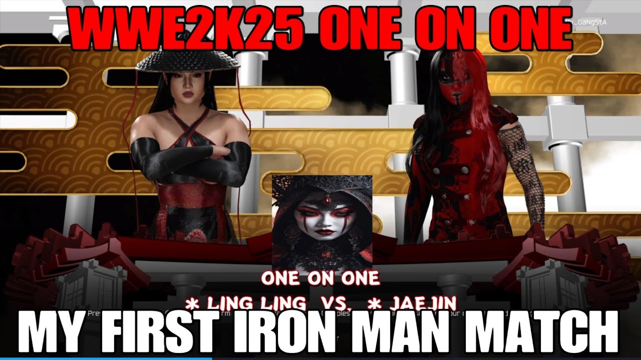 WWE2K25 Мой первый поединок один на один в роли Железного человека за Линг Линг! 🌸😁👏💯