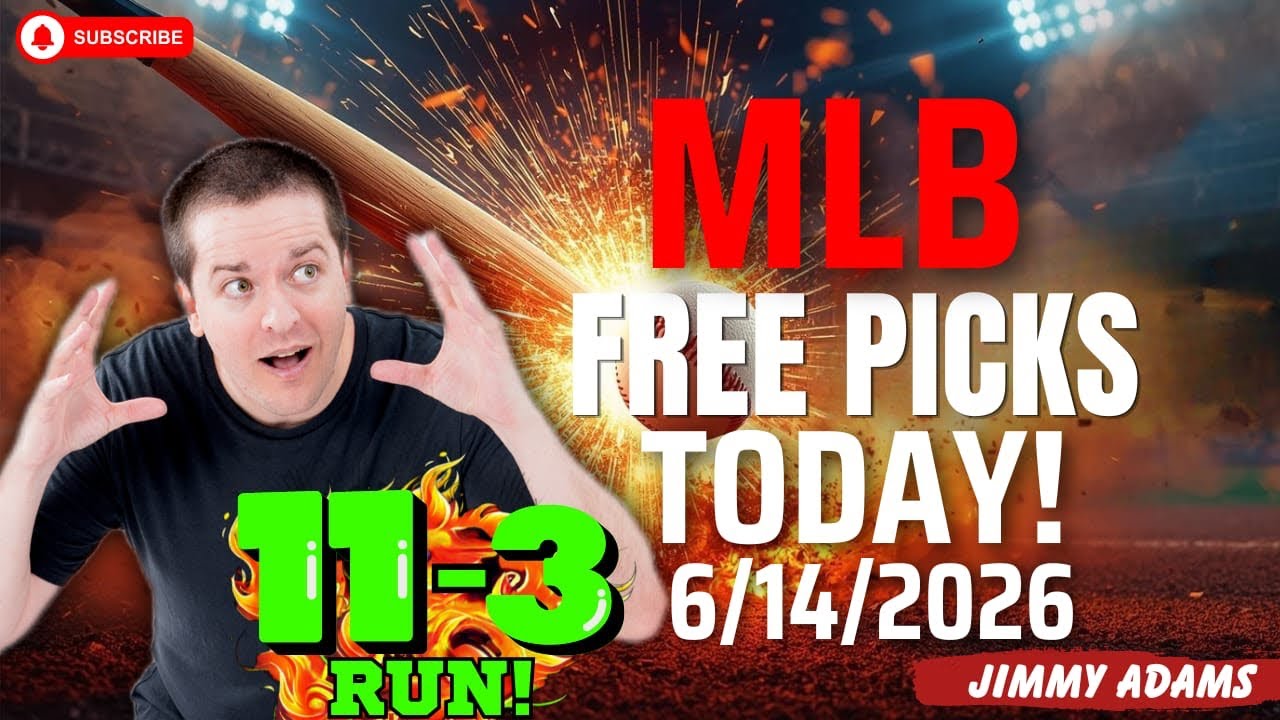 MLB Picks and Predictions Today! Baseball Best Bets and Free Picks Sunday 6/14/2026