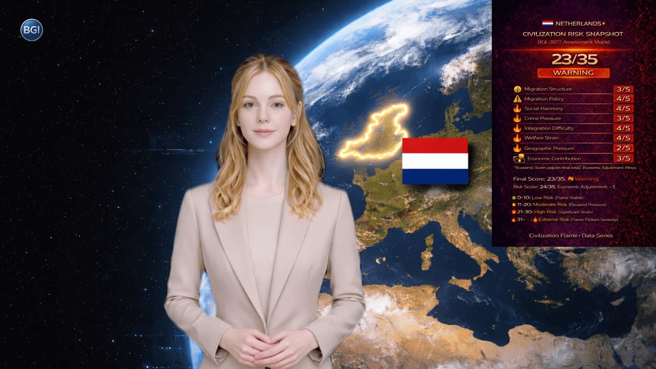 Netherlands Civilization Risk: 23/35 | BGI Model Analysis | 荷兰文明风险:23/35|BGI模型分析