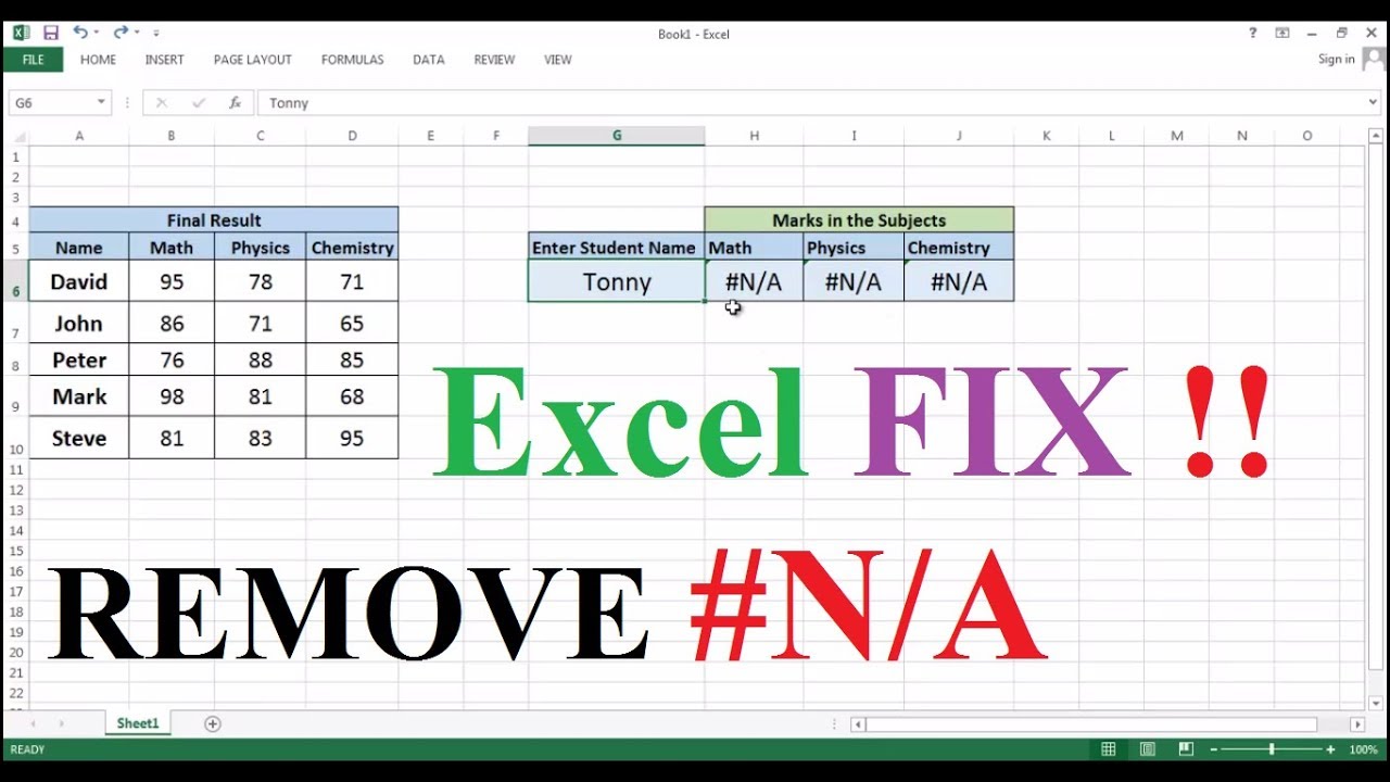Удалить ошибку #Н/Д из функции ВПР в Excel