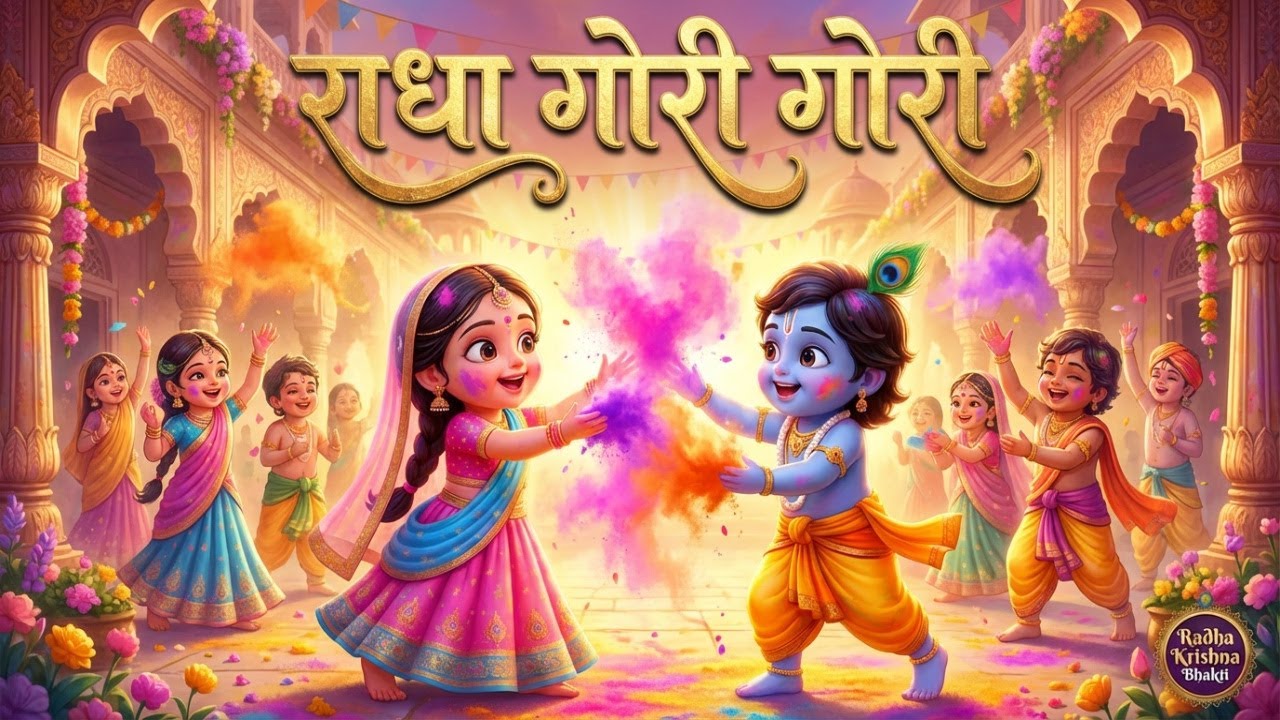 Radha Gori Gori Full Song  Traditional Krishna Bhajan  Holi Celebration in Vrindavan Style