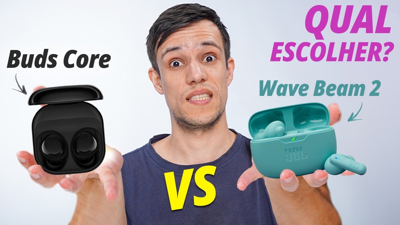 JBL Wave Beam 2 vs Galaxy Buds Core - Qual FONE VALE a PENA Comprar em 2026? Comparativo