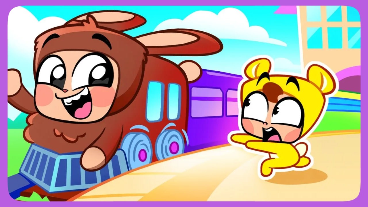 Train, Don't Leave Me! 🚂 Super Silly Train Chase | Let's Learn Railway Safety Tips for Kids