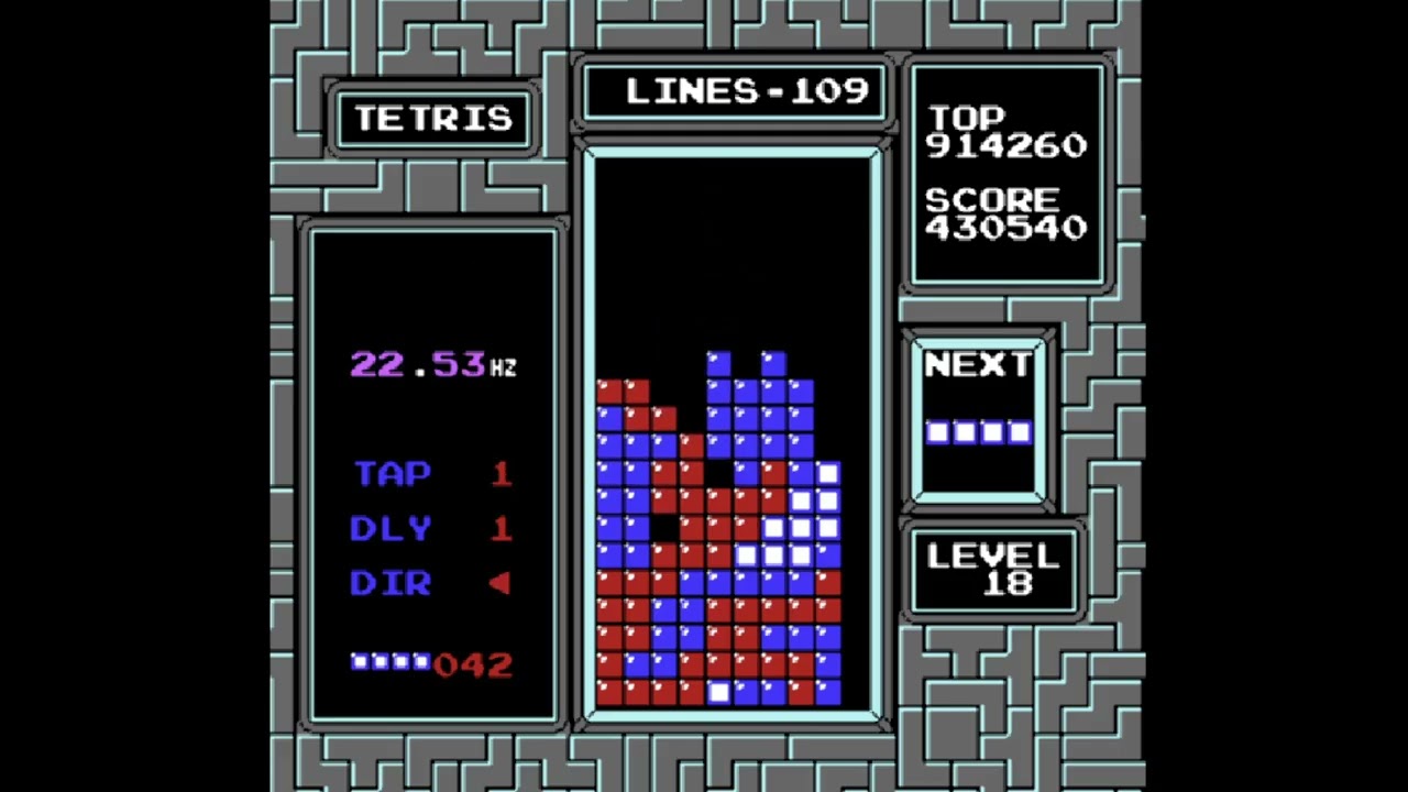after a year i finally got a new rolling pb - NES Tetris (10/01/2025)