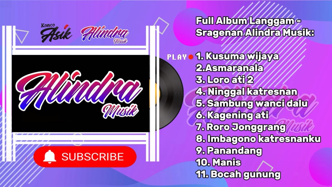 Alindra Musik Full Album Vol. 1 Langgam Sragenan  Terbaru
