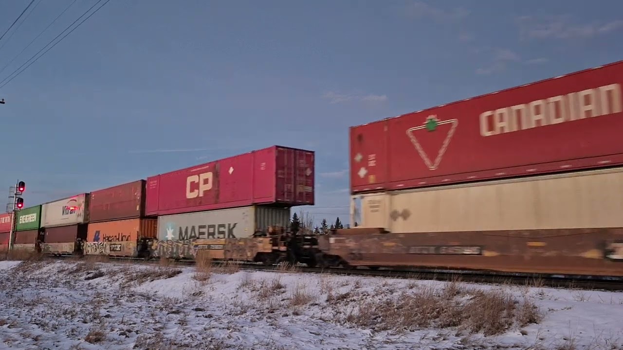 CPKC Train 112 at Brickburn, Ab