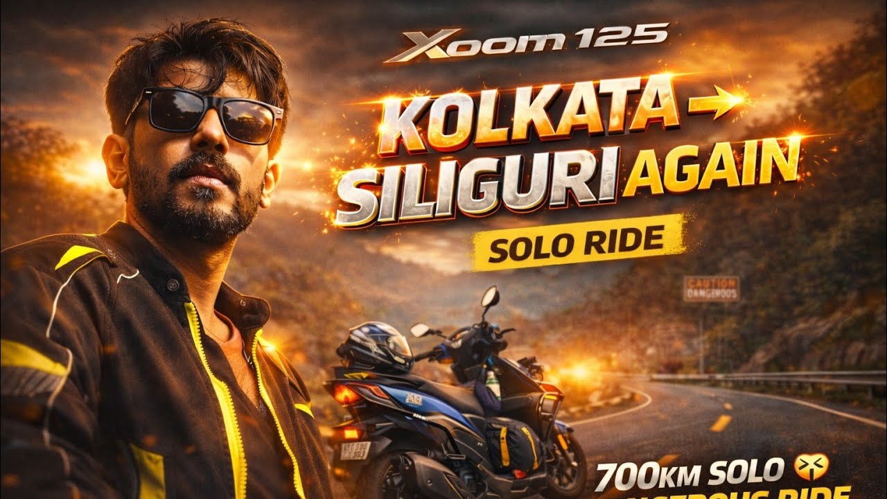 Kolkata to Siliguri Again 😳 | 700KM Solo Ride on Xoom 125 #motovlog 