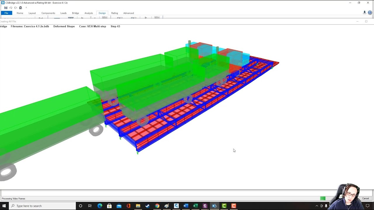 CSiBridge - Quick Bridge - simplement supporté / simply supported
