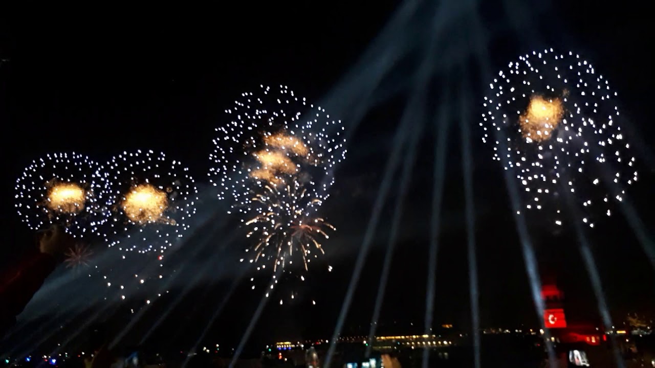 İBB 29 EKİM KUTLAMASI   HAVAİ FİŞEK GÖSTERİSİ