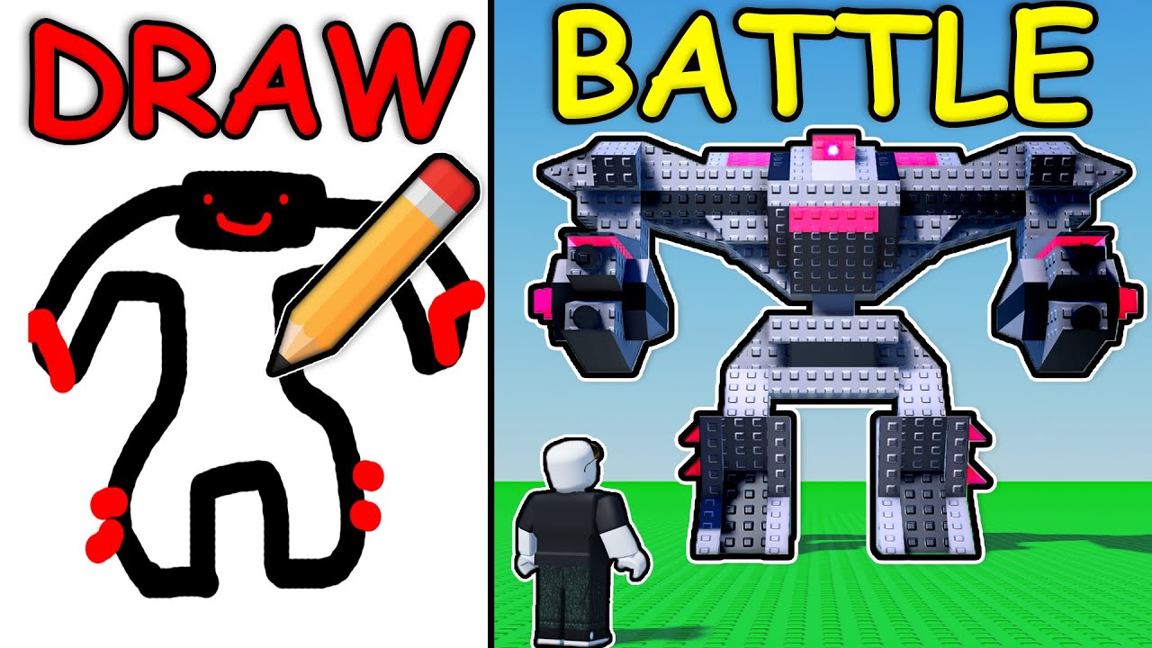 Draw Robots to BATTLE in Roblox...