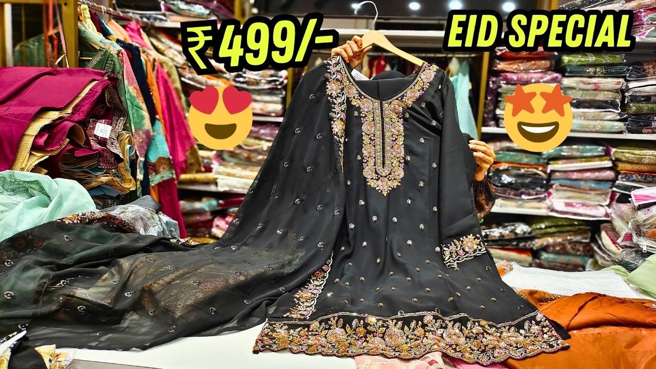 EID Special 🤩Designer Wedding Dresses Pakistani Garara Plazzo Manha Wholesale Hyderabad