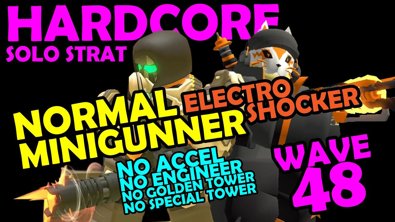 tds minigunner rework halloween 2023 Solo Hardcore Grind Gems tds with Electroshocker
