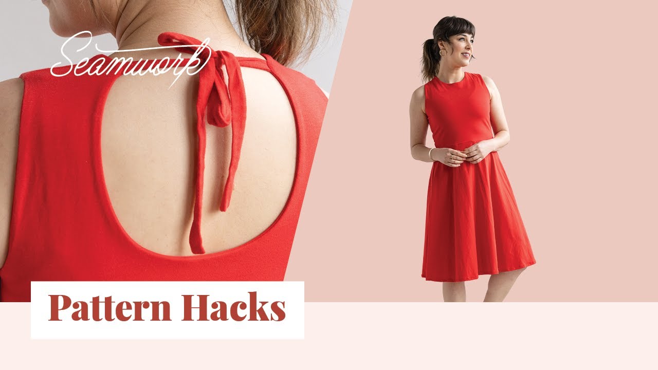 Sewing Pattern Hacks: How to Create a Scoop Neck & Tie