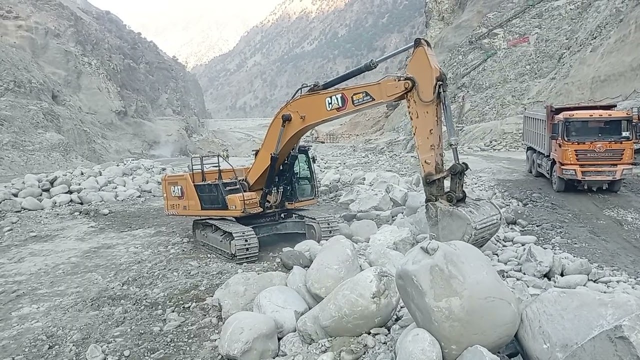 Insane cattapiller336 exevators shifting and loading massive rocks amazing work video 🦾🦾🚜