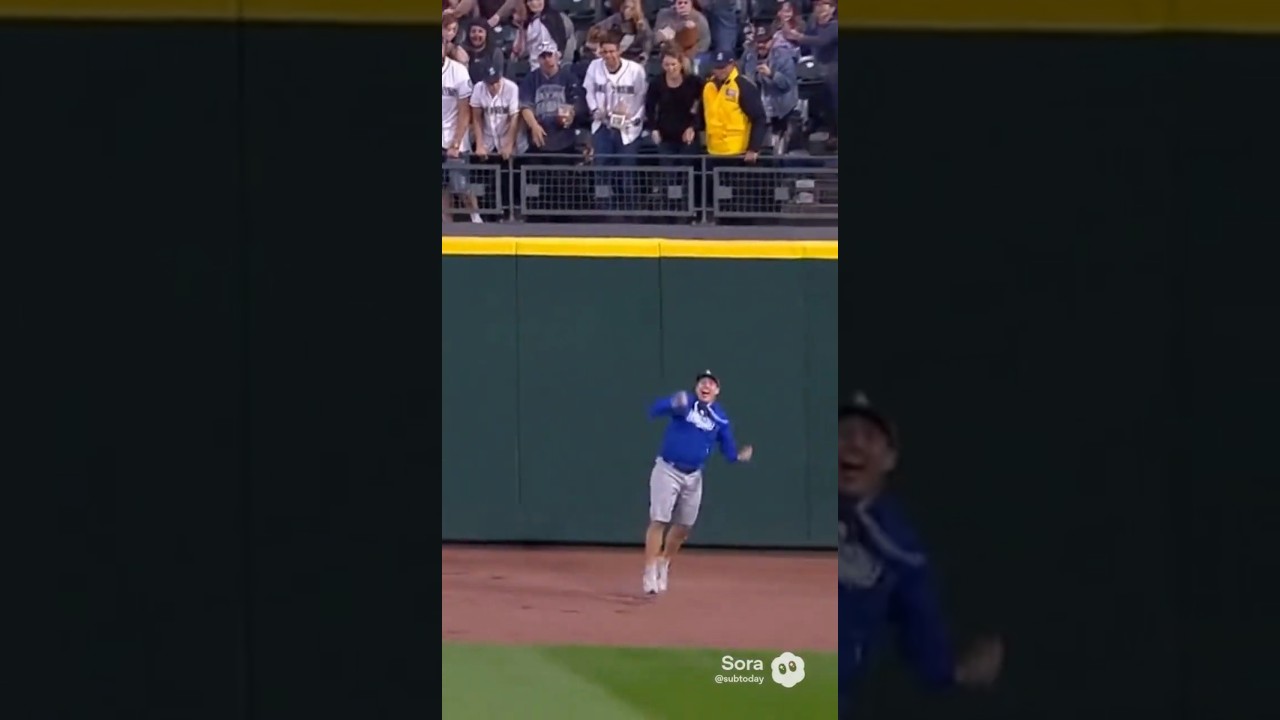 Fan FALLS ONTO THE FIELDER… Then CELEBRATES 😭