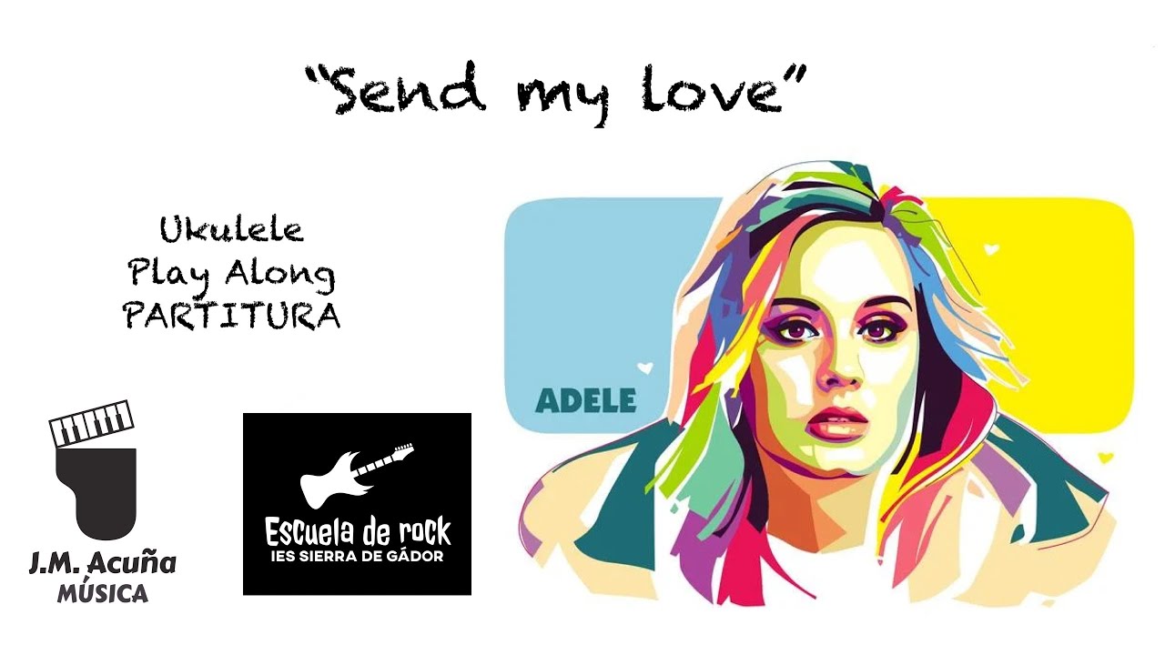 "Send my love" - Adele - Ukulele Play Along Fácil Easy - Score Partitura