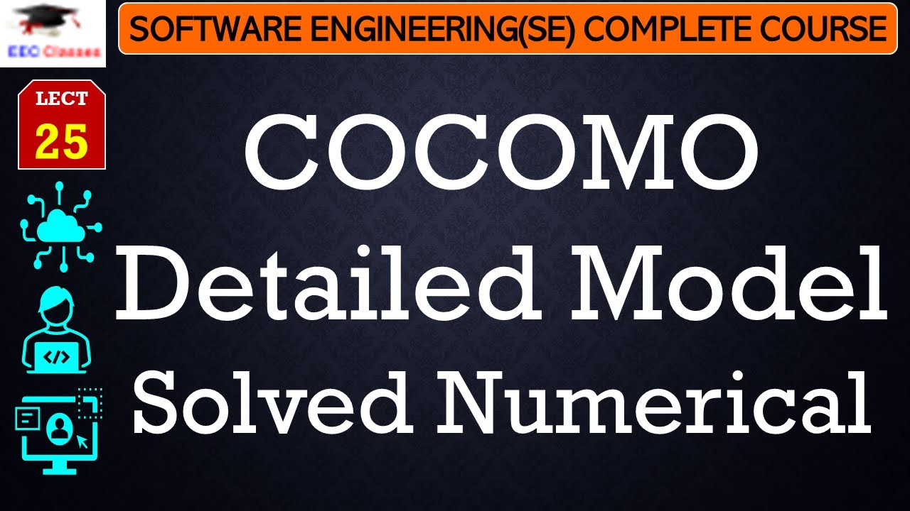 L25: COCOMO Detailed Model Solved Numerical | Software Engineering Lectures(Course) in Hindi