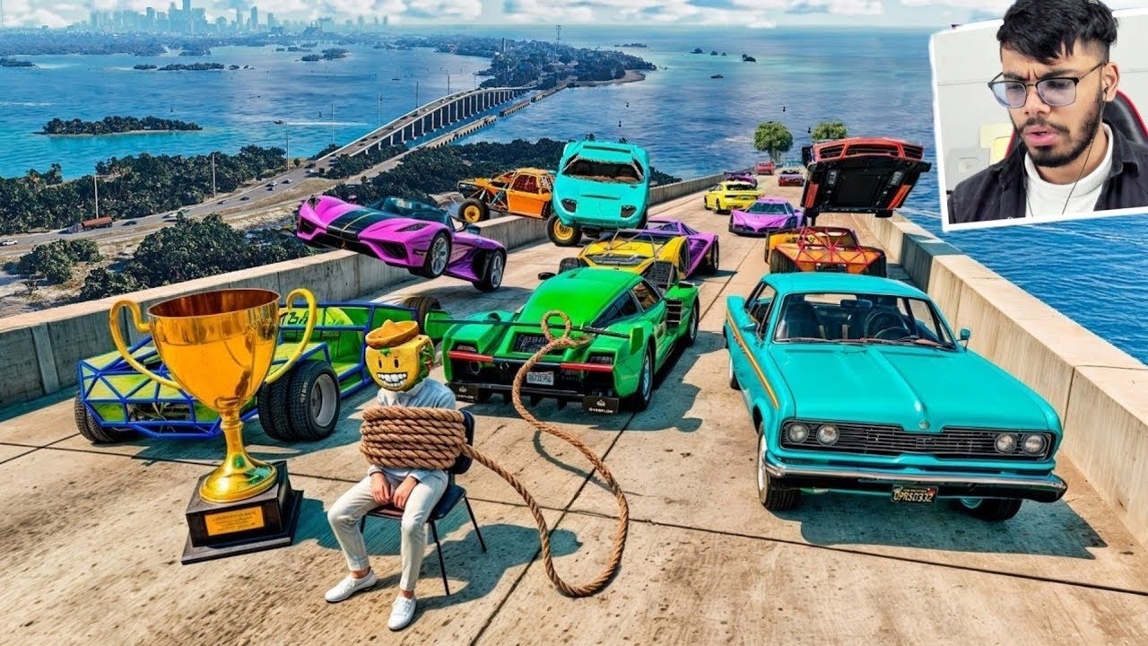 Oldest Cars Vs Cars Challenge 222.222% People Become Angry After This Race in GTA 5!