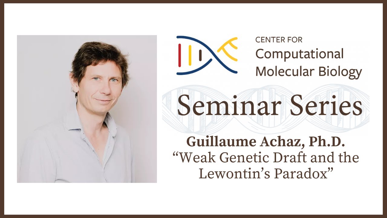 CCMB Seminar 4/24/2024: Guillaume Achaz 