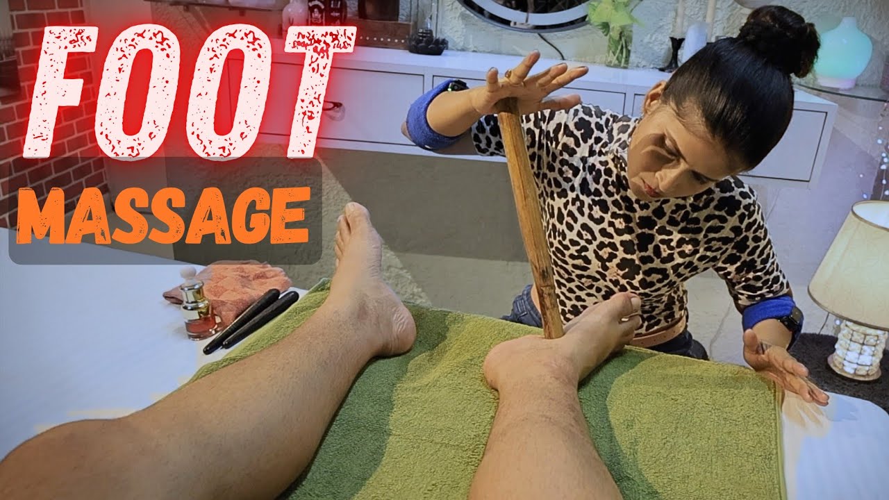 Foot Massage asmr | I have removed Calf & Foot Tissues Pain | Cosmic Lady Foot Massage