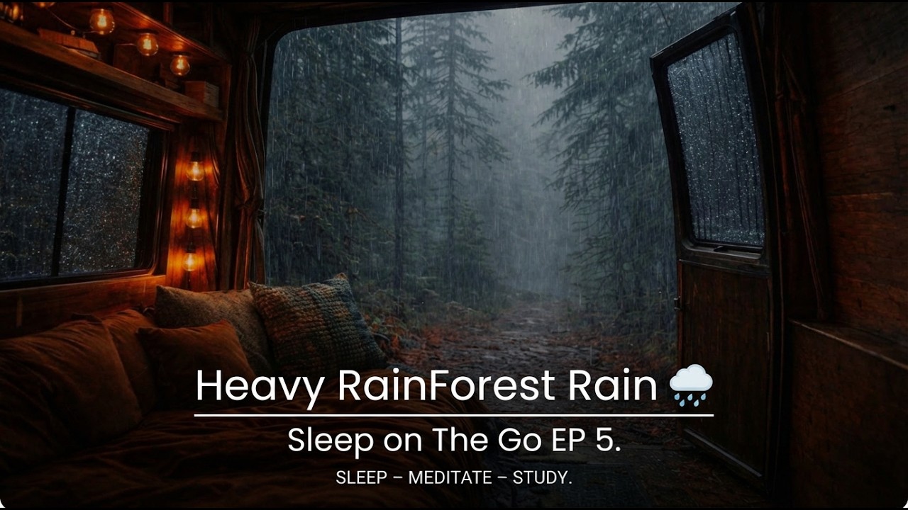 Heavy Rain on RV Roof – Cozy Night Storm – 6 Hours | Sleep On The Go Ep. 5