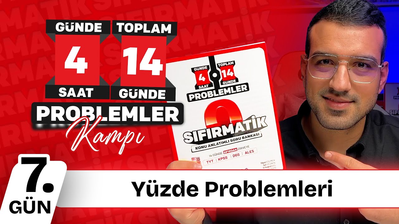 Yüzde Problemleri I Sıfırmatik Problemler Kampı I 7. Gün I #problemler