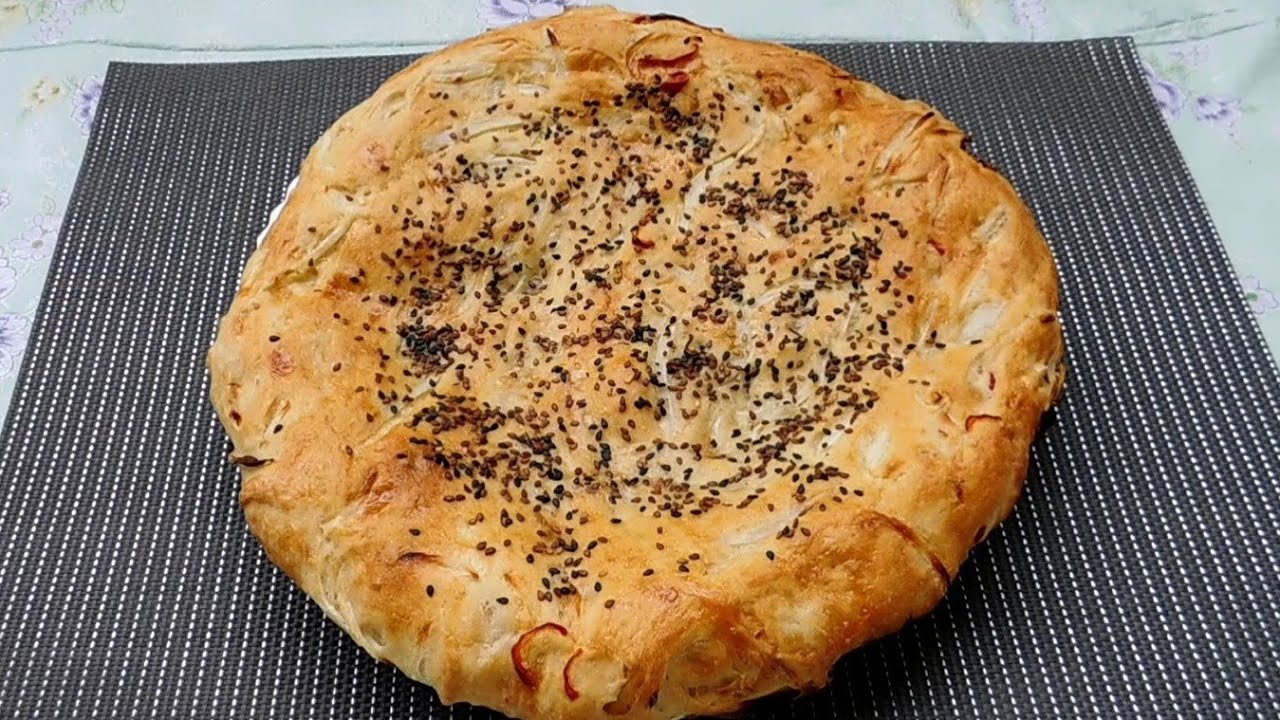 Это очень вкусно! просто и быстро лепёшки с луком, узбекская кухня