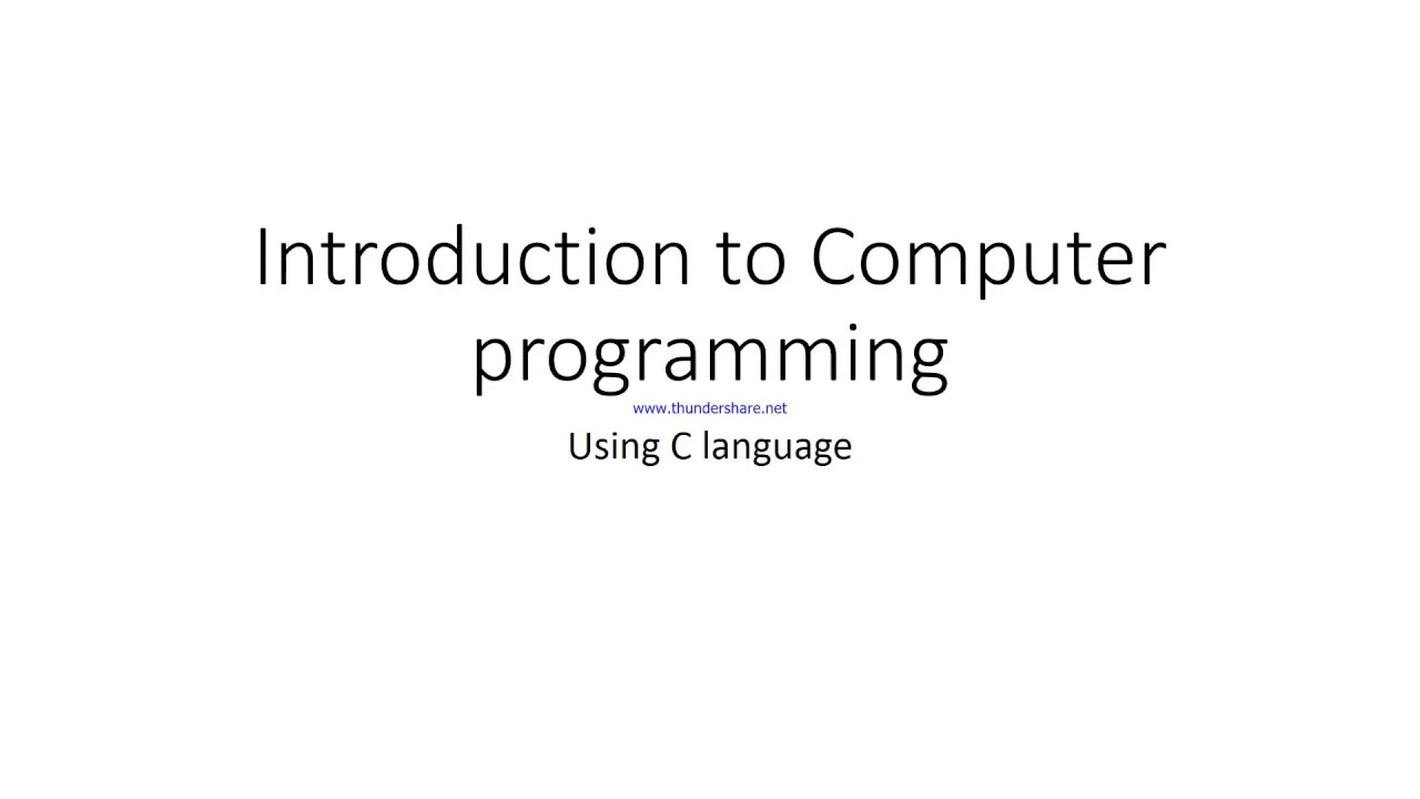 Introduction to computer programming in urdu lecture 1