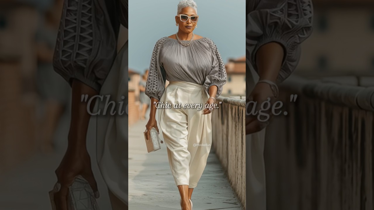 Sunlit Elegance for the Ageless Soul in Tuscany ☀️ #over60style #maturefashion #gracefulaging