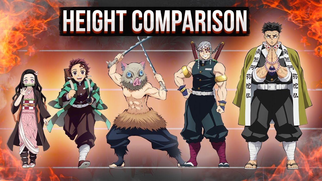 Demon Slayer - Heght & Size Comparison | Kimetsu no Yaiba