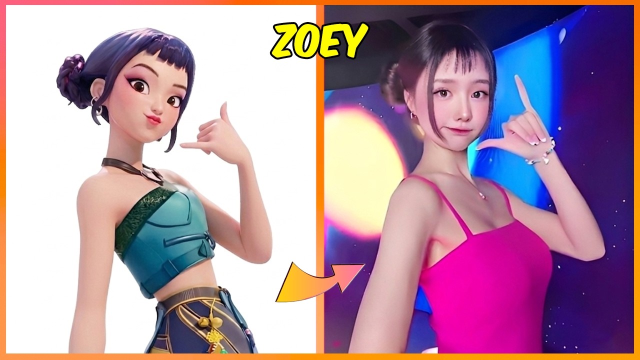 KPOP Demon Hunters Real-Life TikTok Version🎶🔥 Guess Characters By Dancing | Rumi, Zoey, Mira, Jinu