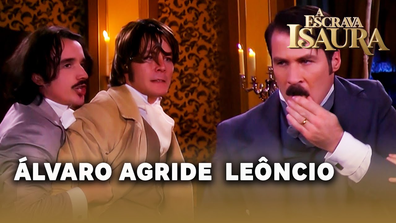 A ESCRAVA ISAURA: Leôncio recusa vender Isaura e Álvaro o agride