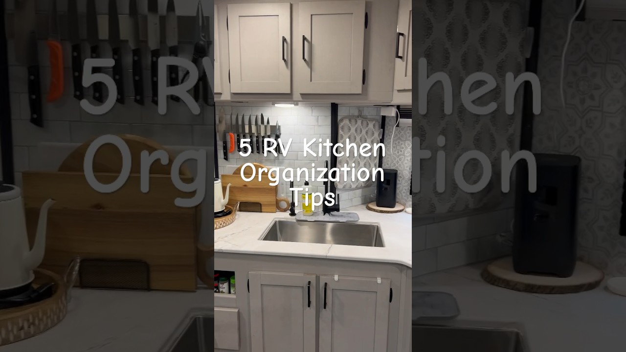 5 Genius RV Kitchen Hacks! 🚐✨ #rvlife  #organizationtips #theorganizedcamper