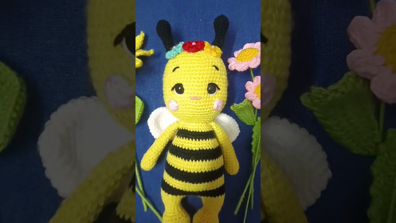 handmade crochet bee 🐝#crochet #handmade #bee #cute #cutebee