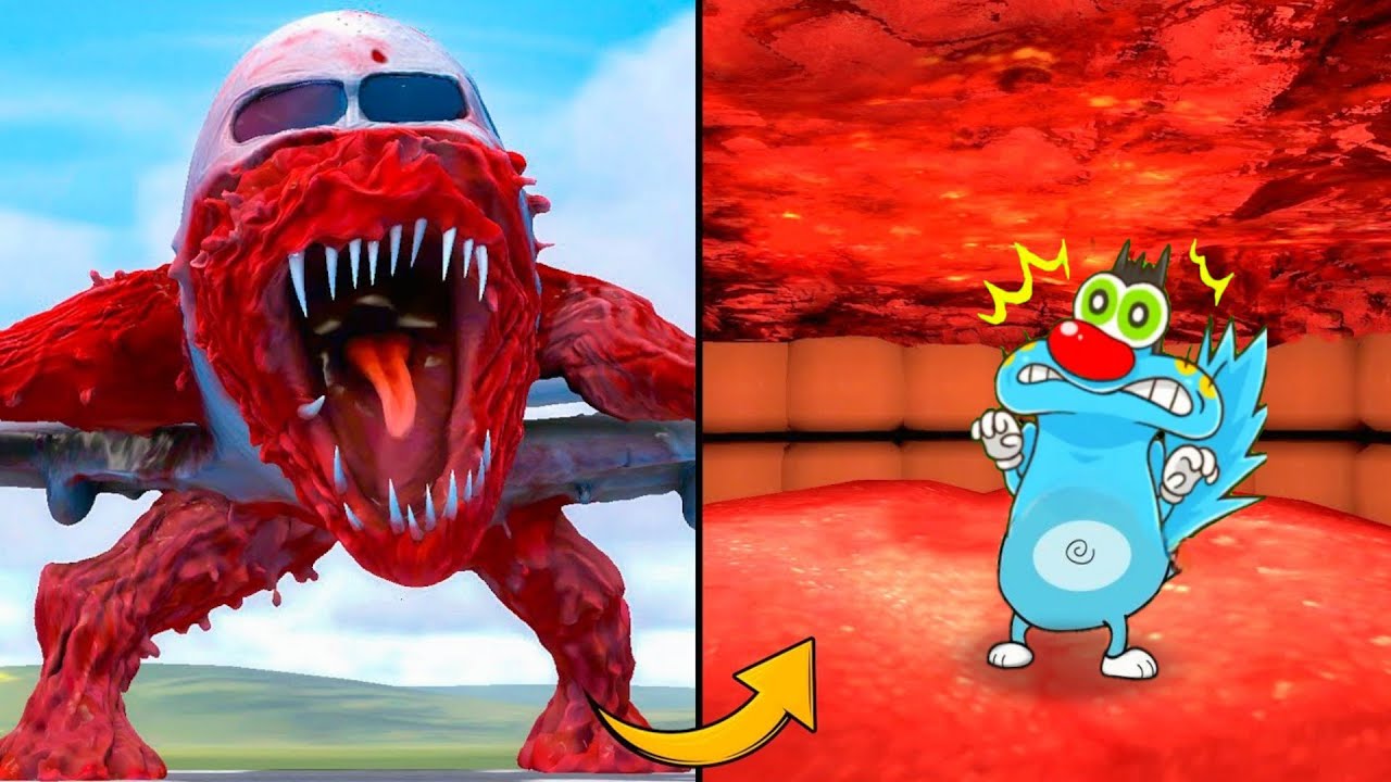 WHAT'S INSIDE THE INFECTED SKY NIGHTMARE AIRPLANE MONSTER OGGY FOUND ! (Garry's Mod)