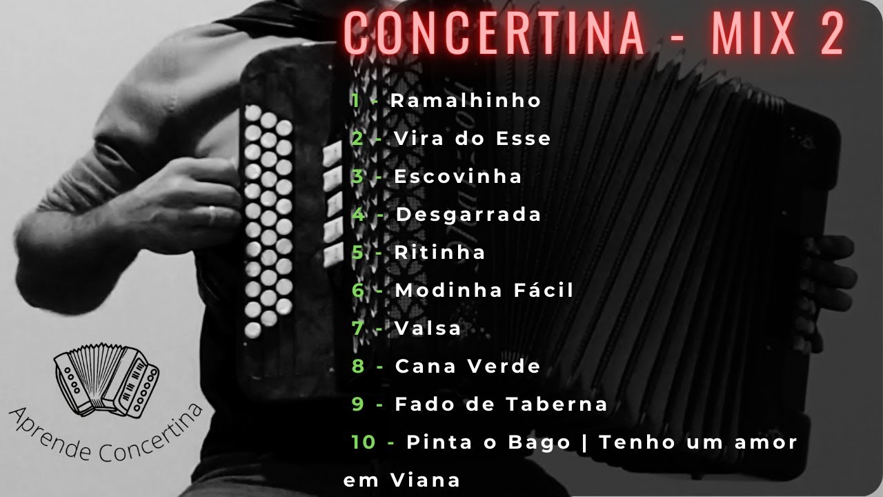 Mix 2 Concertina Portuguesa Instrumental música tradicional  [várias músicas na concertina]