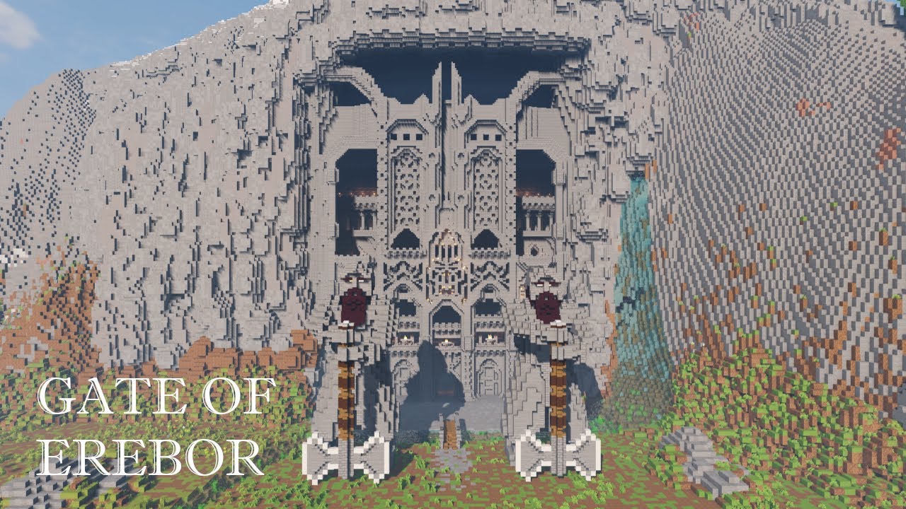 50h+ | Gate of Erebor (The Hobbit) - minecraft timelapse