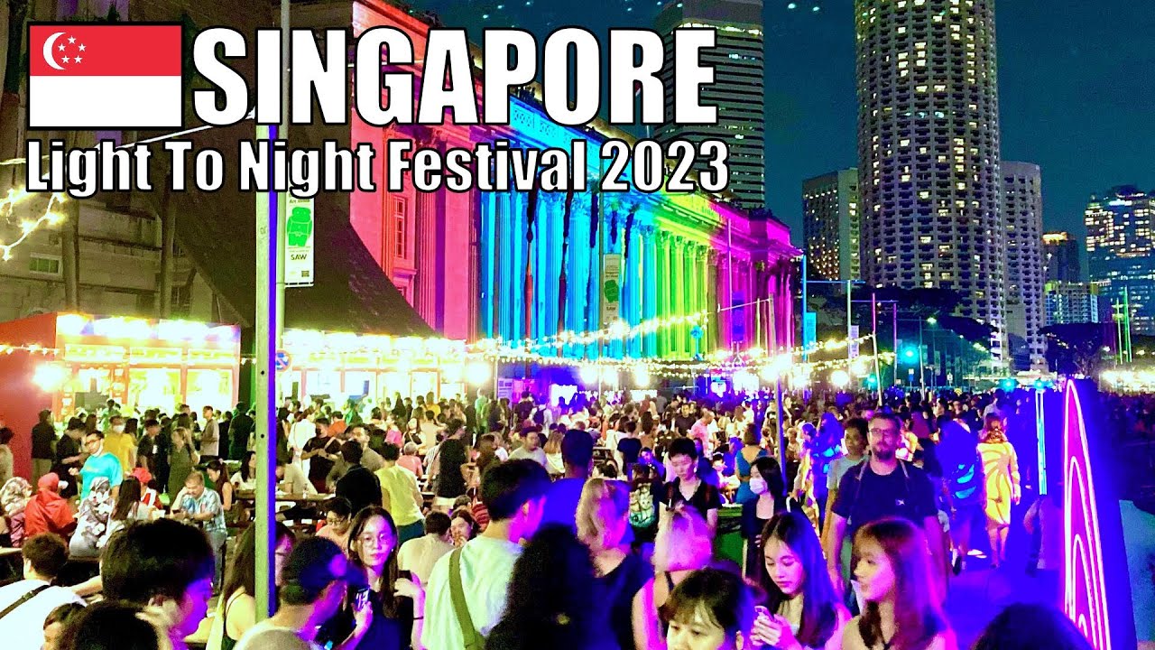 Walking Singapore: Beautiful Light to Night Festival 2023! 🇸🇬 Virtual Walking Tour