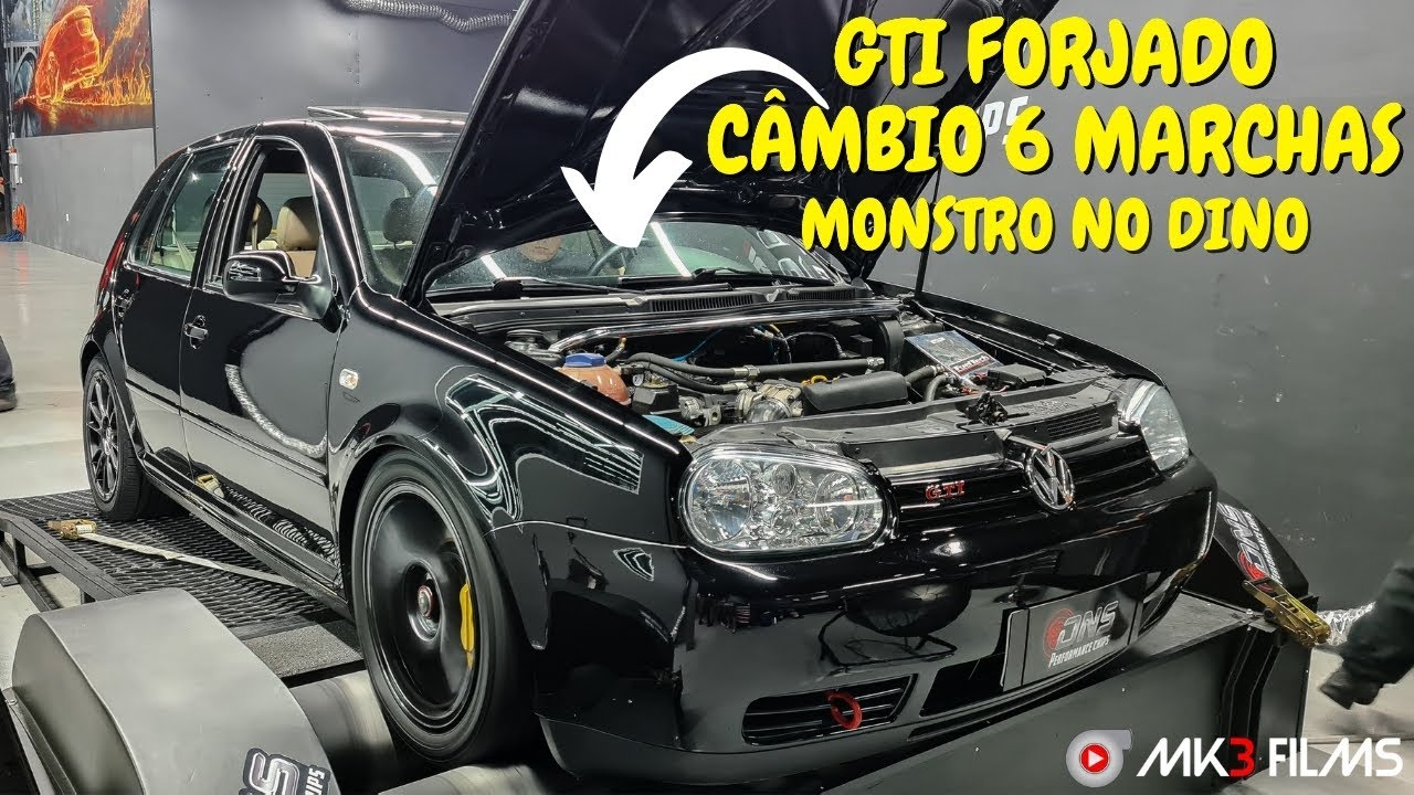 GOLF GTI TURBÃO FORJADO E CÂMBIO 6 MARCHAS! UM MONSTRO NO DINAMOMETRO!