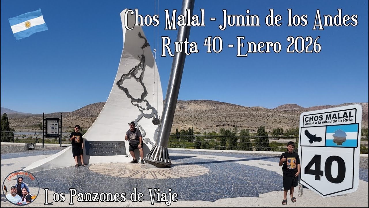Chos Malal - Junin de los Andes - Ruta 40 en Argentina - Enero 2026