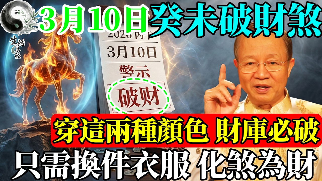 2026年3月10日千萬別穿這兩種顏色！五行被克，當心黴運纏身，連破大財！#曾仕強 #易經智慧 #易經 #風水 #人生感悟 #人生哲理 #國學 #國學智慧 #正能量 #因果