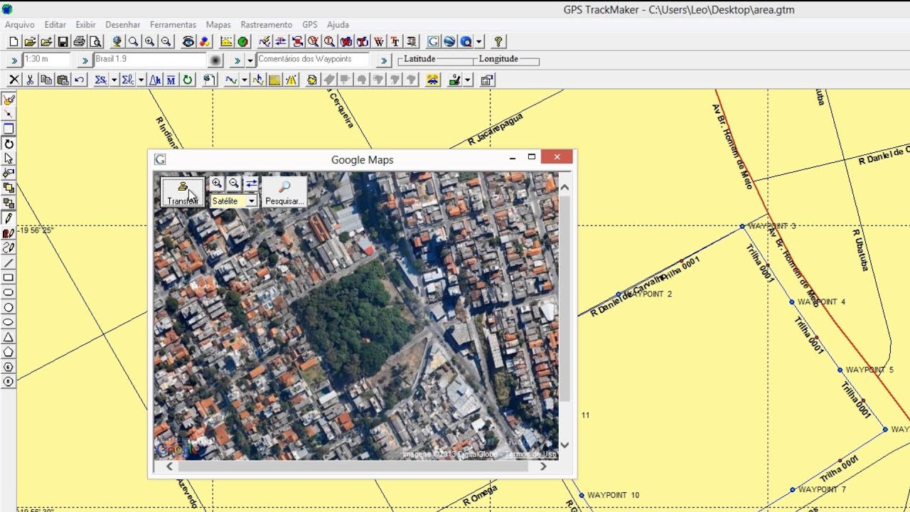 GPS TrackMaker® Cálculo de Área