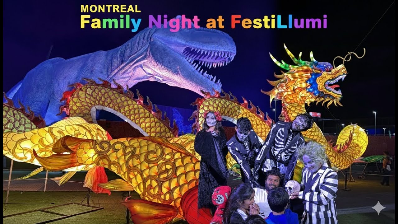 Exploring FestiLumi Montréal with Kids | Family Vlog 🌃@FestilumiMontreal