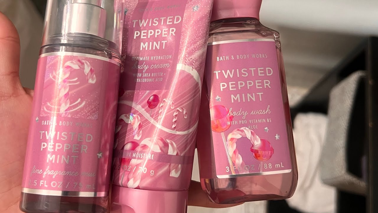 BATH & BODY WORKS TWISTED PEPPERMINT REVIEW!!