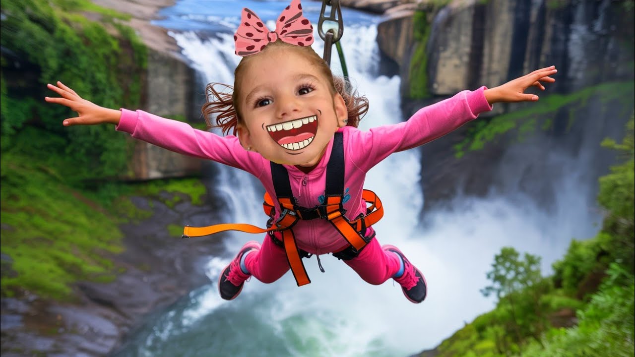 EVA ZİPLİNE BİNİYOR 🙀 Korkusuz Eva Şelale Üstünde Dev Zipline Yapıyor ‼️‼️