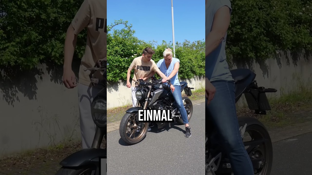 Mama lernt Motorrad fahren!✌️ #springonshorts