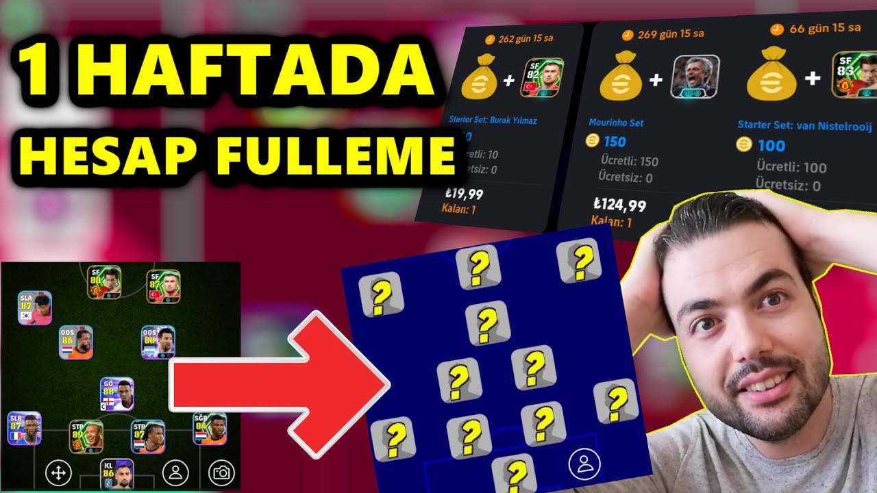 1 HAFTADA HESAP FULLEME🪙250 LİRA İLE İNDİRİMLİ HER ŞEYİ ALARAK SIFIRDAN 7 GÜNDE KADRO (eFootball)